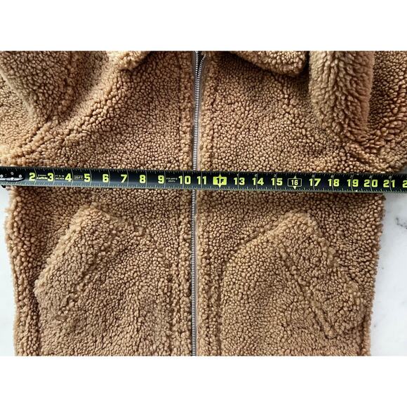 $1900 Gant Shearling & Leather Jacket Tan Men Size S/M - NEW w Tags - Picture 7 of 10